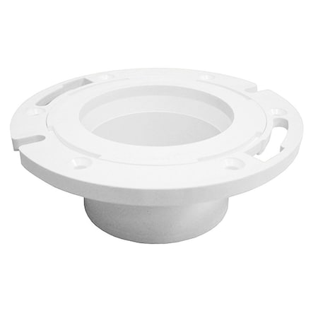 Jones Stephens 4in. PVC Closet Flange with Plastic Swivel Ring less Knockout C53402